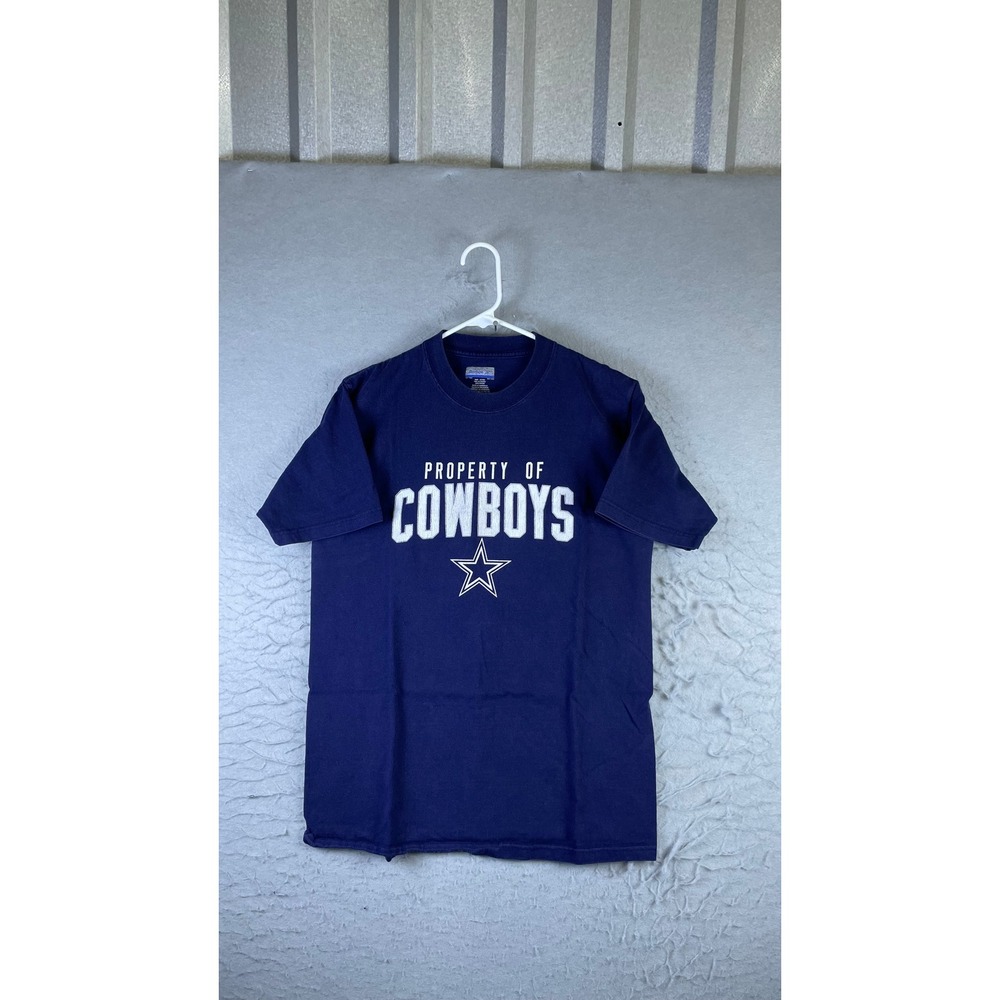 Reebok T-Shirt Mens Small Blue Excellent Dallas Cowboys Property Of Graphic Tee